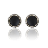 Luxor Silver-Plated Pearl Shine Contemporary Stud Earrings
