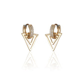 Traditional Gold Plated American Diamond Earrings
