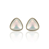 Luxor Silver-Plated Oxidised Pearl Stud Earrings