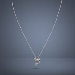 Nisa Premium Silver-Polish Monkey Design With Diamond Studded Delicate Chain-Pendant For Women and Girls