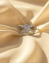 Nisa Premium Silver-Polish Cute Almond Shape Design With Diamond Studded Fingering For Women and Girls