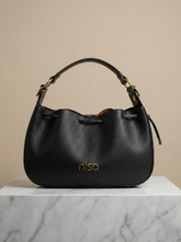 Nisa Signature 2-in-1 Hobo Bag Set Classic Black