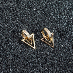 Traditional Gold Plated American Diamond Earrings