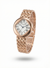 Nisa Classic Elegance Timepiece – The Quilted Rose Gold Collection