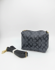 3-Pcs Combo Tote & Satchel Set - Midnight Charcoal