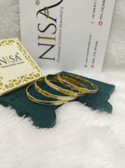 NISA Premium Dual-Tone Designer (Set of 4 ) Bangles