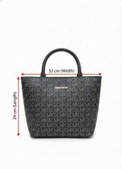 3-Pcs Combo Tote & Satchel Set - Charcoal/Black