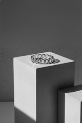 Nisa Premium Silver-Polish Joint-Chain Design With Diamond Studded Bracelet For Women and Girls