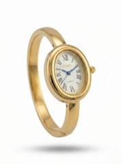 Nisa Ellipse Gold Bangle Watch