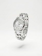 Nisa Silver Chain-Link Series – Classic Quartz Watch