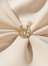 Golden Angel Wing Wrap Finger Ring