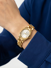 Nisa Gold Chain-Link Series – Classic Quartz Watch