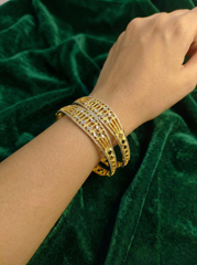 NISA Premium Dual-Tone Lattice Bangles