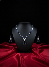 Royal Blue "V neck" AD Necklace