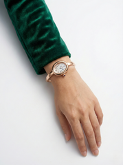 Nisa Ellipse Rose Gold Bangle Watch