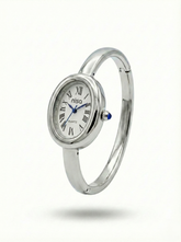 Nisa Ellipse Silver Bangle Watch