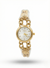 Nisa Elegant Gold Chain-Link Women's Watch