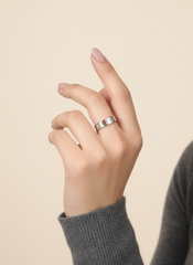 Stainless Steel Designer-Inspired Silver Ring