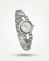 Nisa Elegant Silver Chain-Link Women's Watch