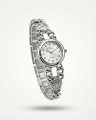 Nisa Elegant Silver Chain-Link Women's Watch