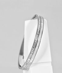 Nisa Premium Silver-Polish Fabulous Pearl Design With Diamond And Pearl Studded Bracelet For Women and Girls