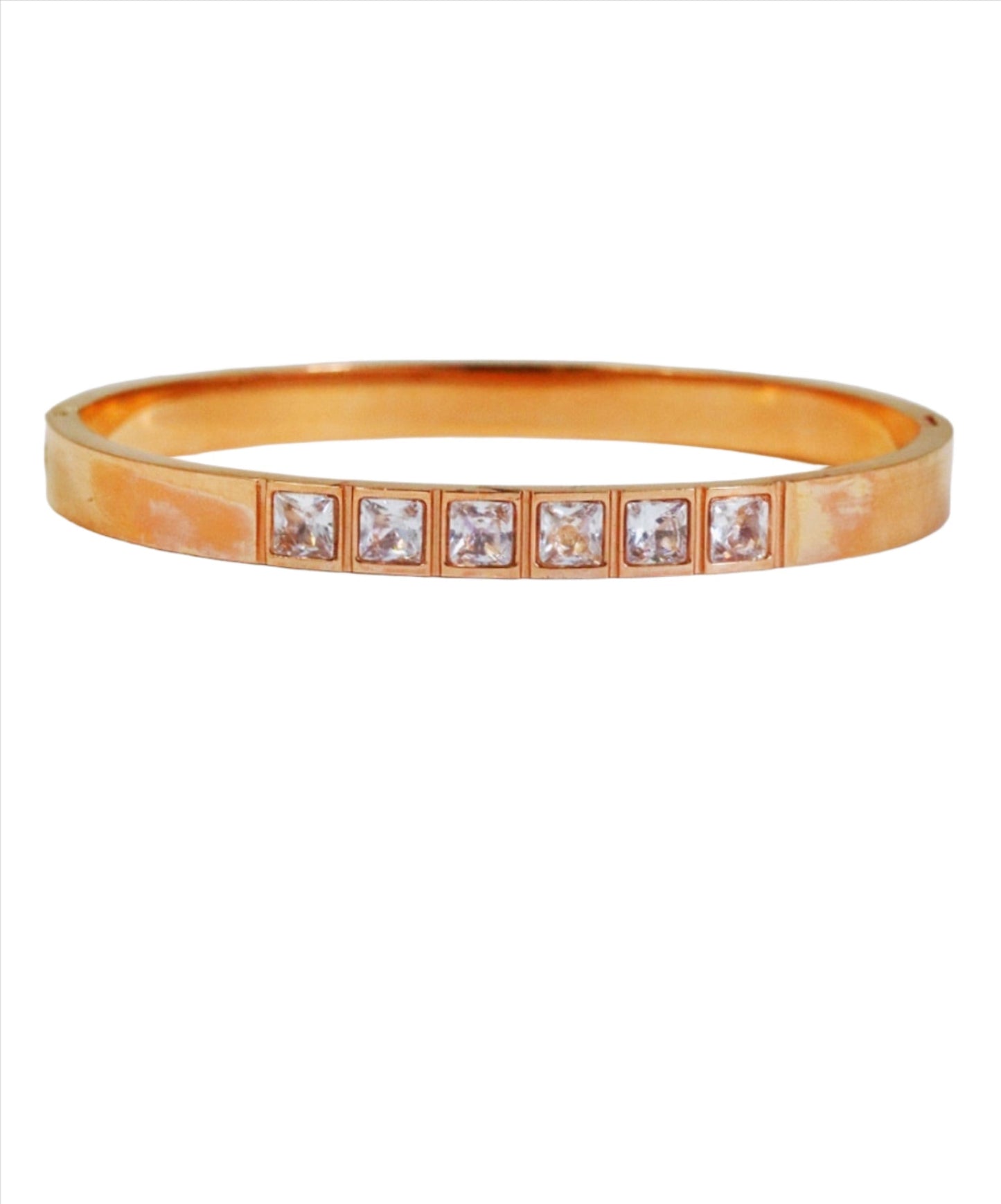 P-Nisa Premium Rose-Gold Polish Fabulous Solitare Design With Diamond Studded Bracelet For Women and Girls