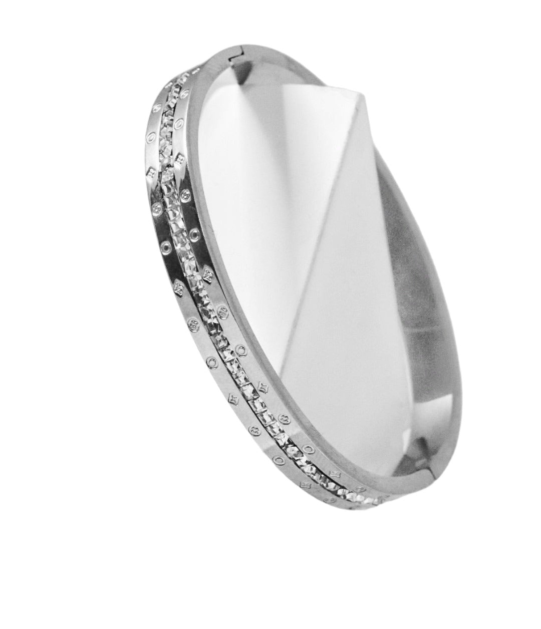 P-Nisa Premium Silver Polish Delicate Design With Daimond Studded Bracelet For Women and Girls