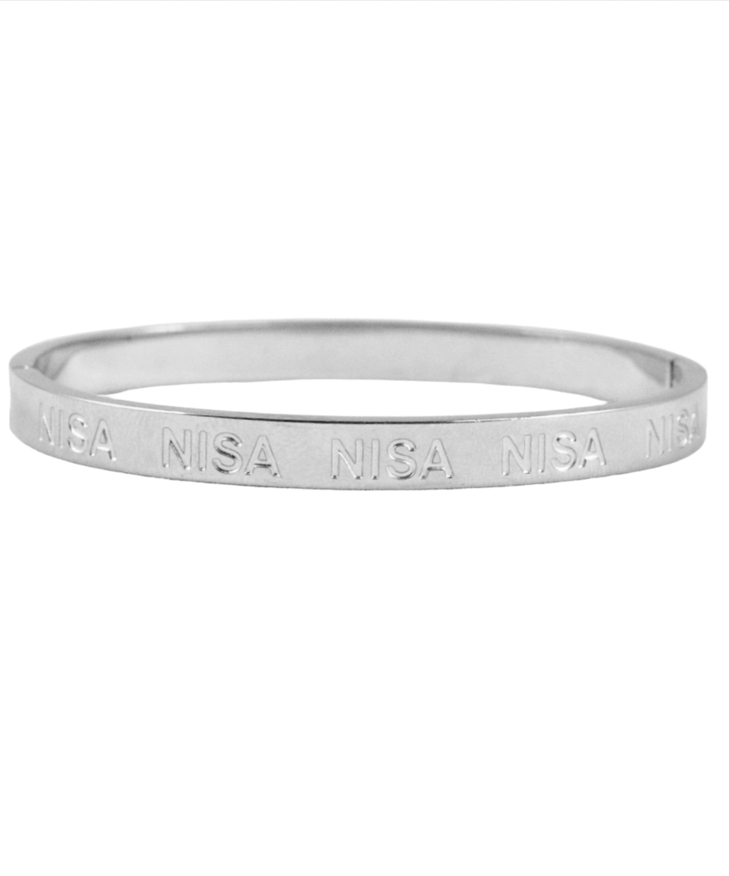 P-Nisa Premium Silver Polish With Nisa Brand Design Bracelet For Women and Girls
