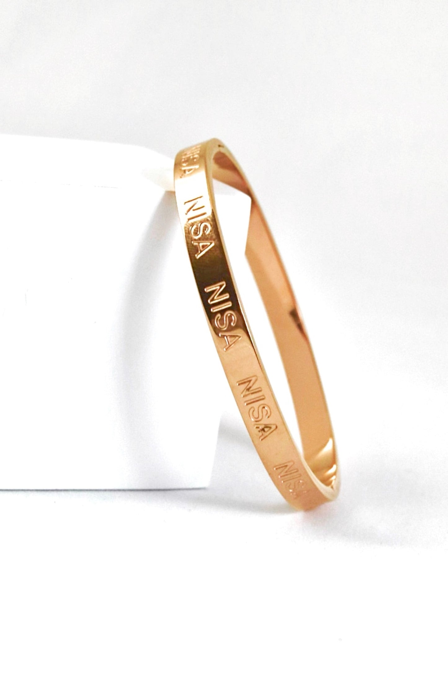 P-Nisa Premium Rose-Gold Polish With Nisa Brand Design Bracelet For Women and Girls