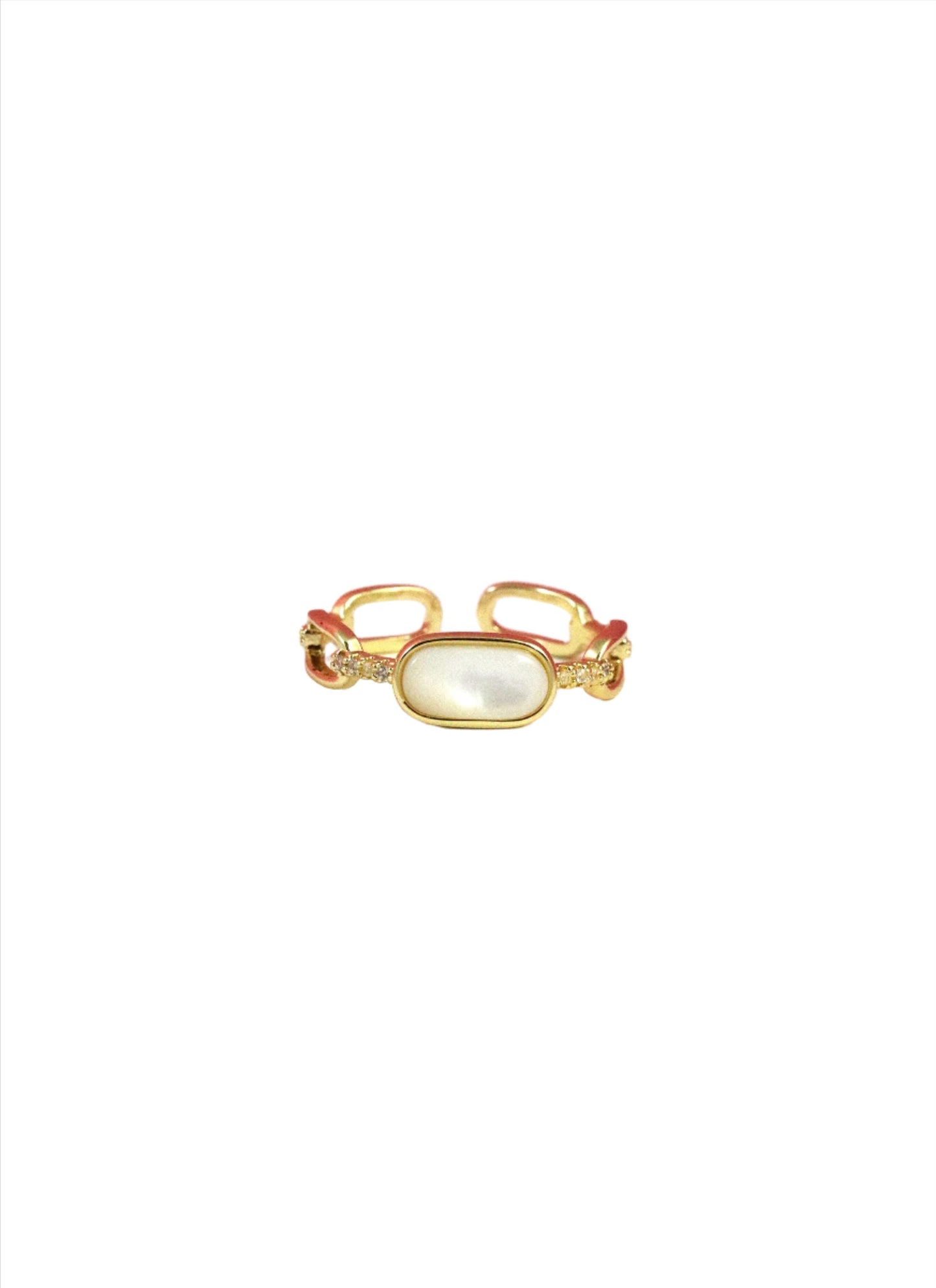 P-Nisa Premium Golden-Polish Ankle-Chain Design With Diamonds And Pearl Studded Fingering For Women and Girls