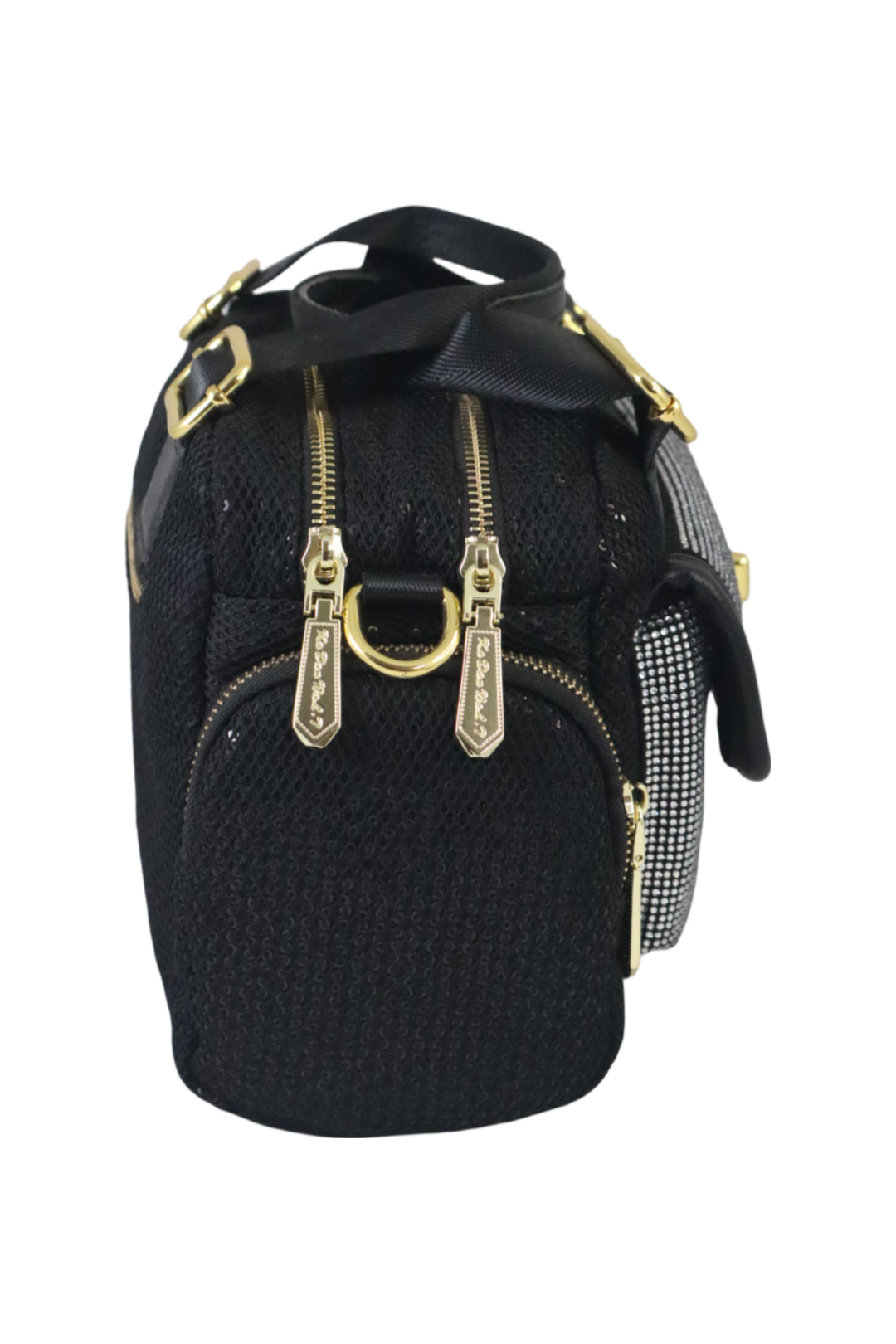 P-Trendy Dual-Pocket Sequence Sling Bag with Aesthetic Appeal