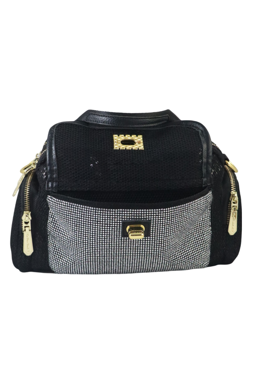 P-Trendy Dual-Pocket Sequence Sling Bag with Aesthetic Appeal