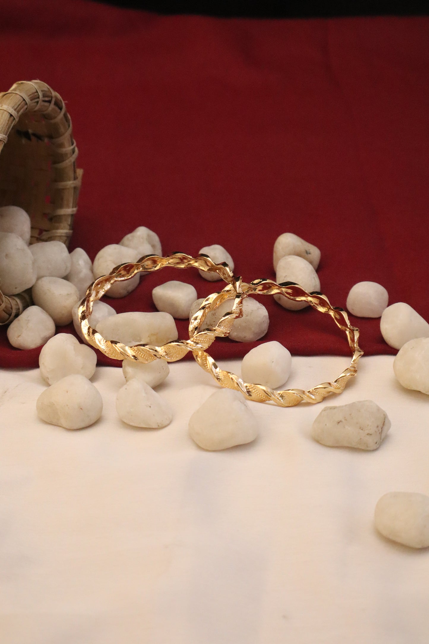 P-Nisa High Golden Polish Bangles For Women and Girls