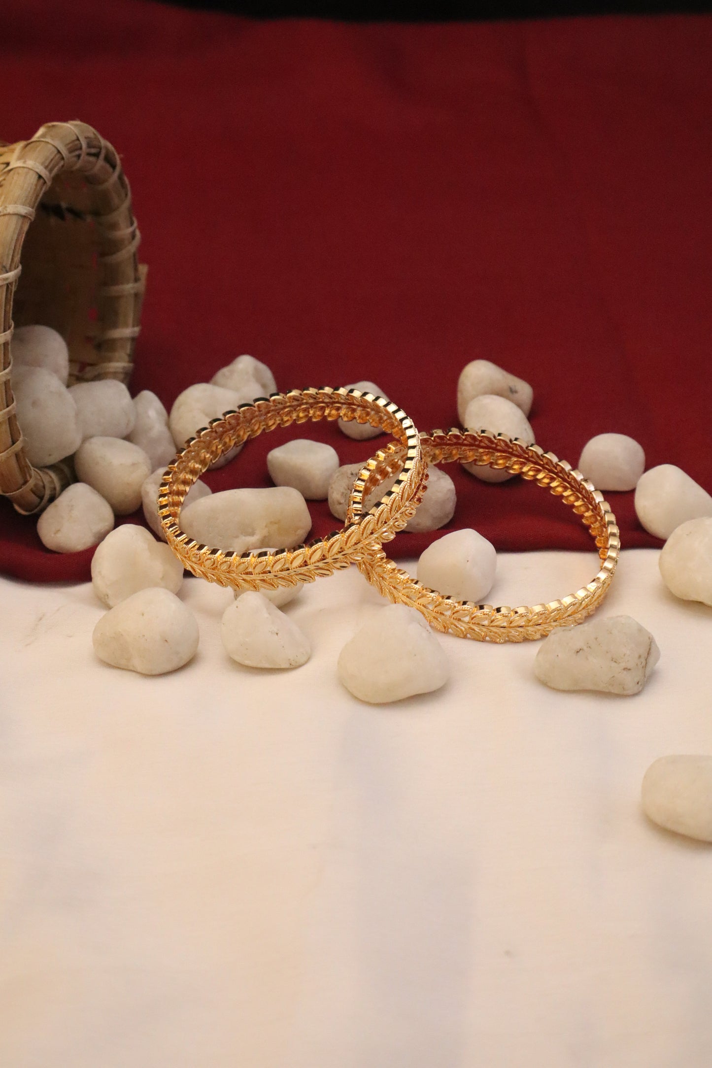 P-Nisa High Golden Polish Design Bangles For Women and Girls.