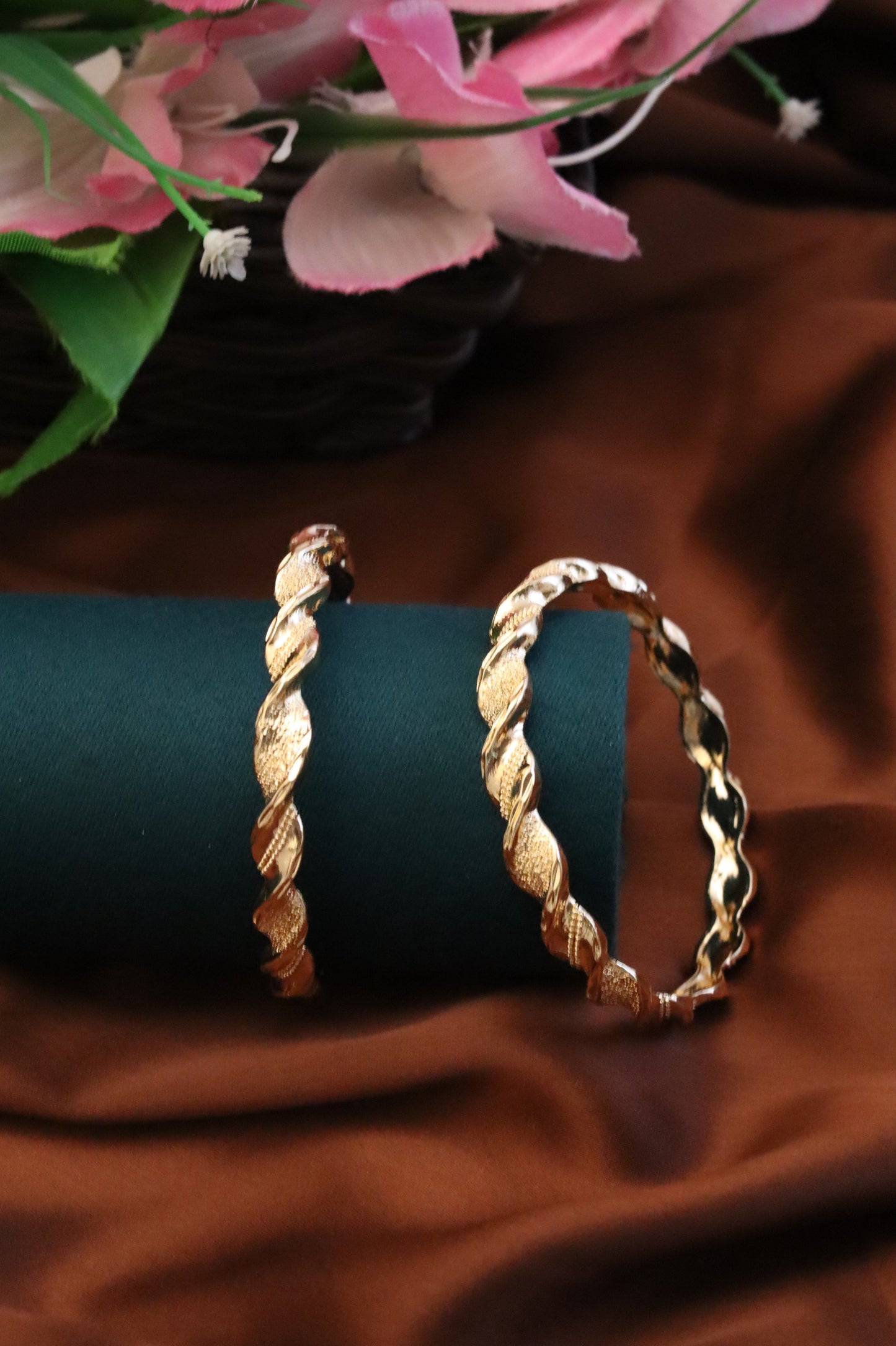 P-Nisa High Golden Polish Bangles For Women and Girls