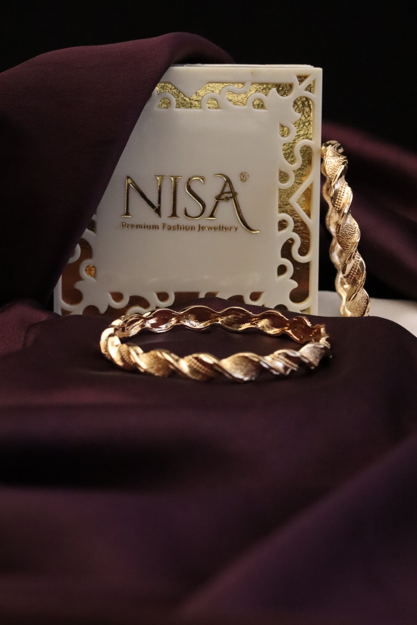 P-Nisa High Golden Polish Bangles For Women and Girls