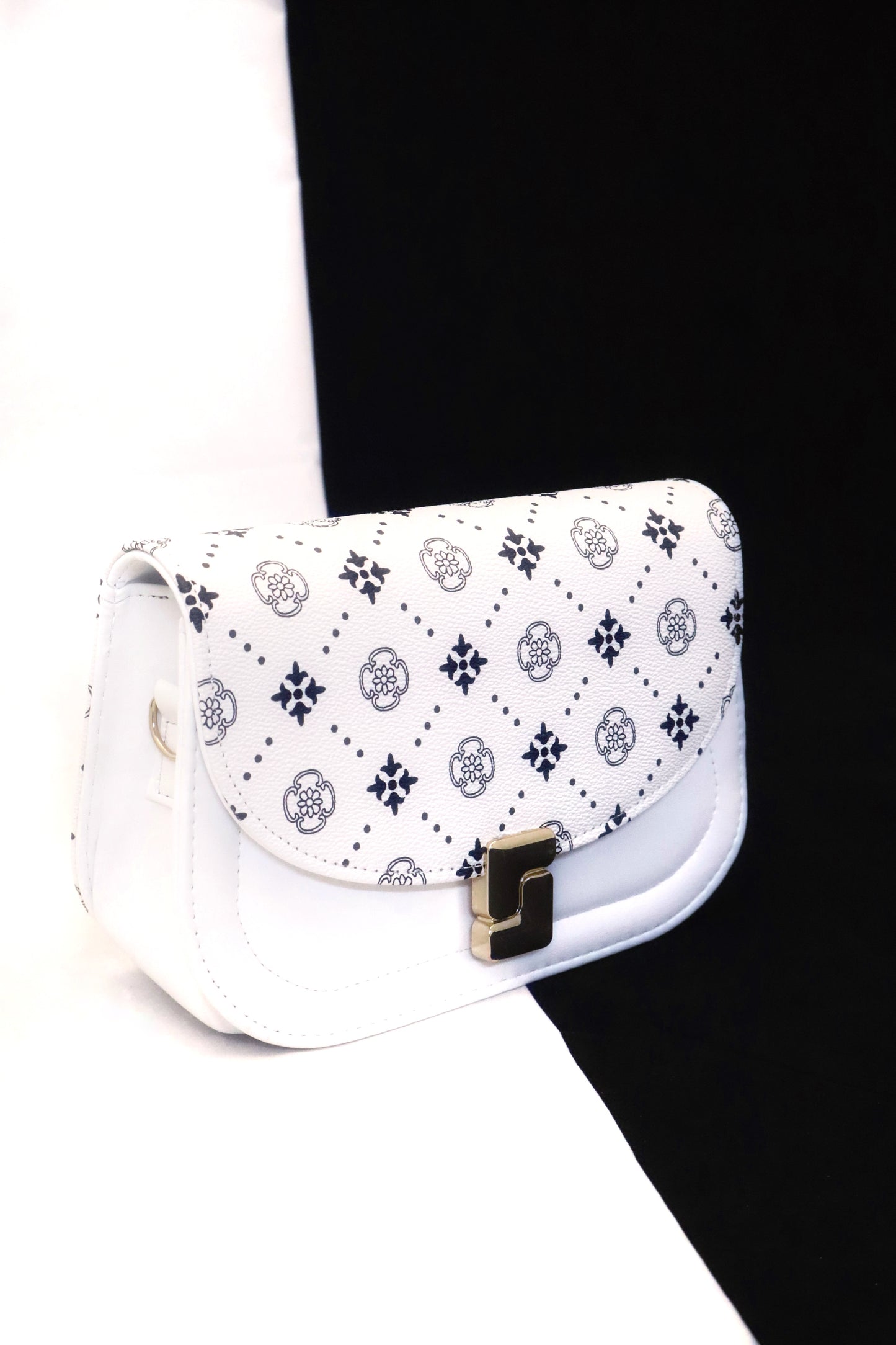P-Elegant Designer Sling Bag - White | Modern & Elegant
