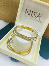 NISA Premium Dual-Tone Interlocking Bangles