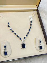 Royal Blue "V neck" AD Necklace
