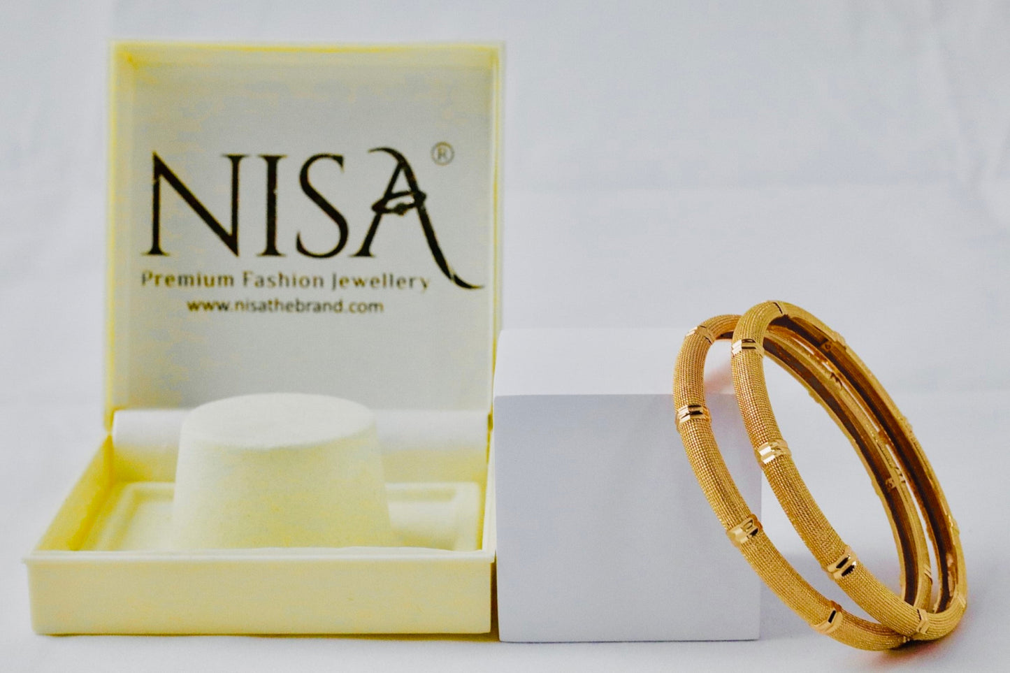 P-Nisa High Gold Polish Ethical Arbi Design Bangles For Women and Girls