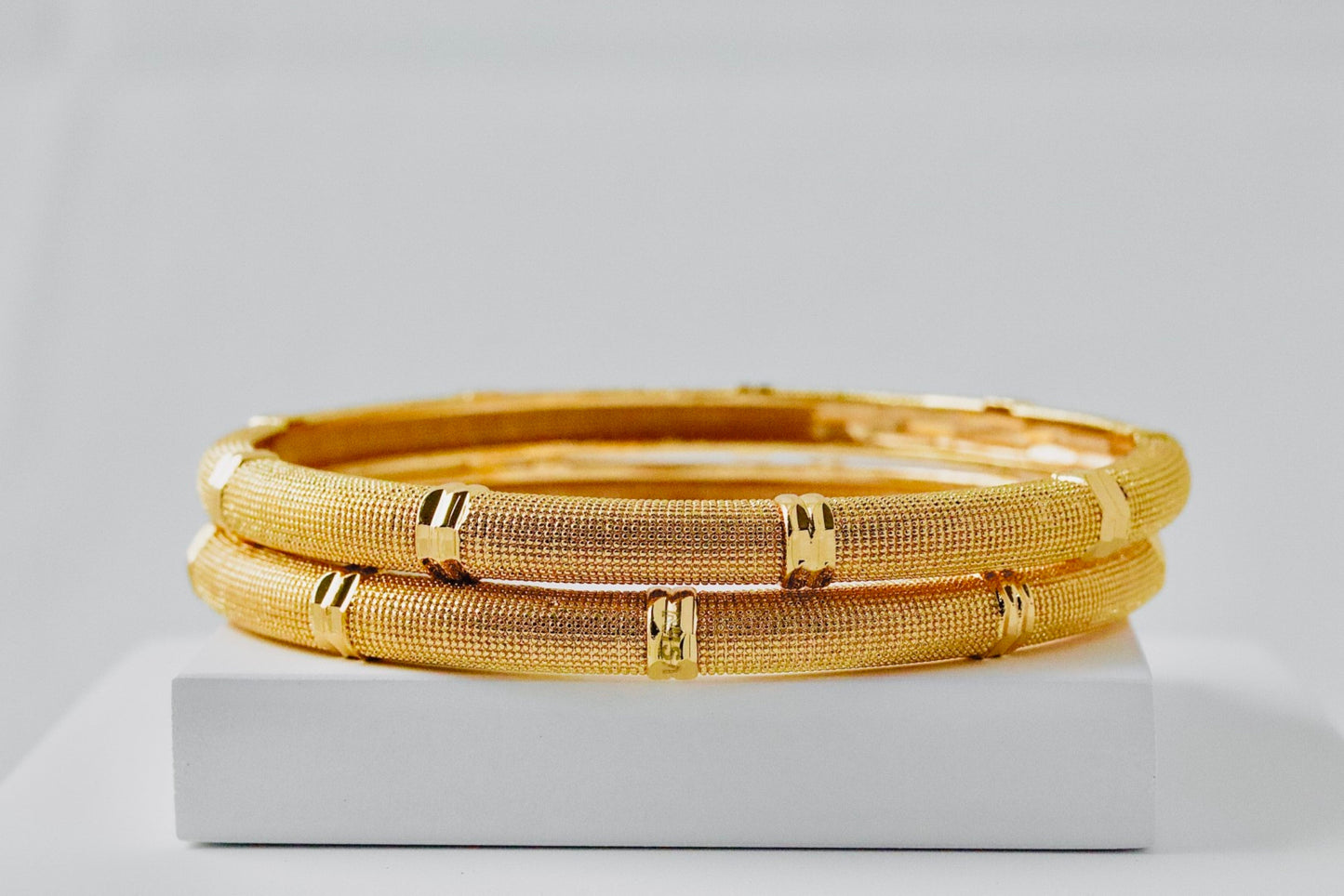 P-Nisa High Gold Polish Ethical Arbi Design Bangles For Women and Girls