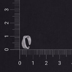 Nisa Premium Silver-Polish X-Cross Design With Diamond And Small Cystal Studded Fingering For Women and Girls