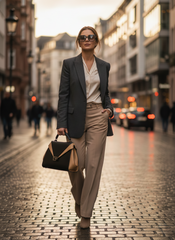 Nisa Modern Dual-Tone Satchel Bag – Black & Tan