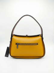 Nisa Duo: Mustard & Mocha Structured Hand Bag Set