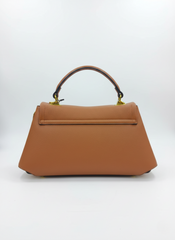 Nisa Signature Satchel Bag – Cognac