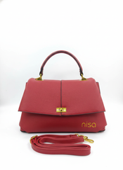 Nisa Signature Satchel Bag - Red