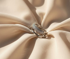 Nisa Premium Silver-Polish Fabulus-Luxurie Design With Diamond Studded Fingering For Women and Girls