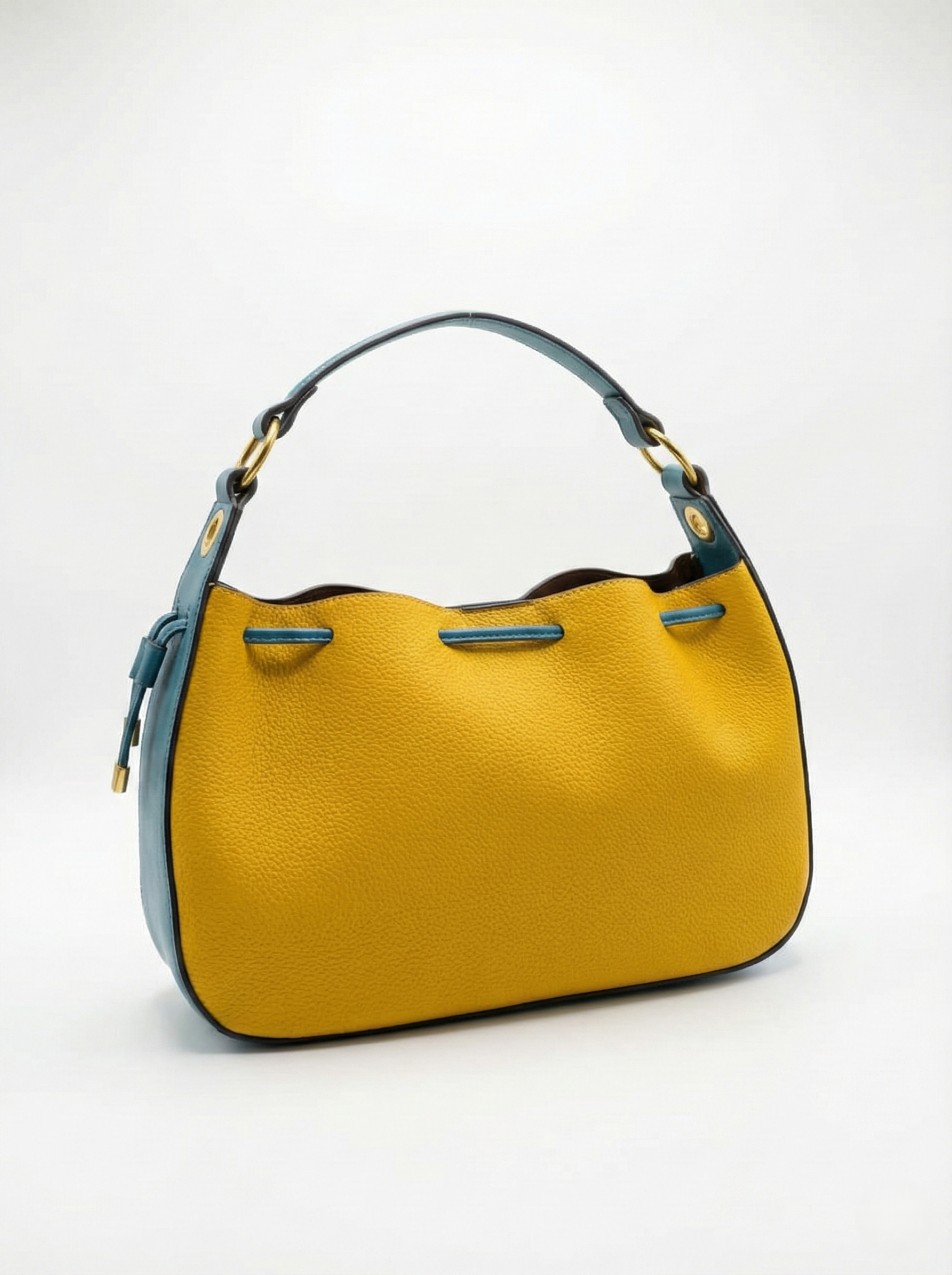 Nisa Two-Tone Leather Hobo Bag & Pouch Set