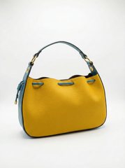 Nisa Two-Tone Leather Hobo Bag & Pouch Set