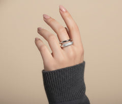 Nisa Premium Silver-Polish Fabulus-Luxurie Design With Diamond Studded Fingering For Women and Girls